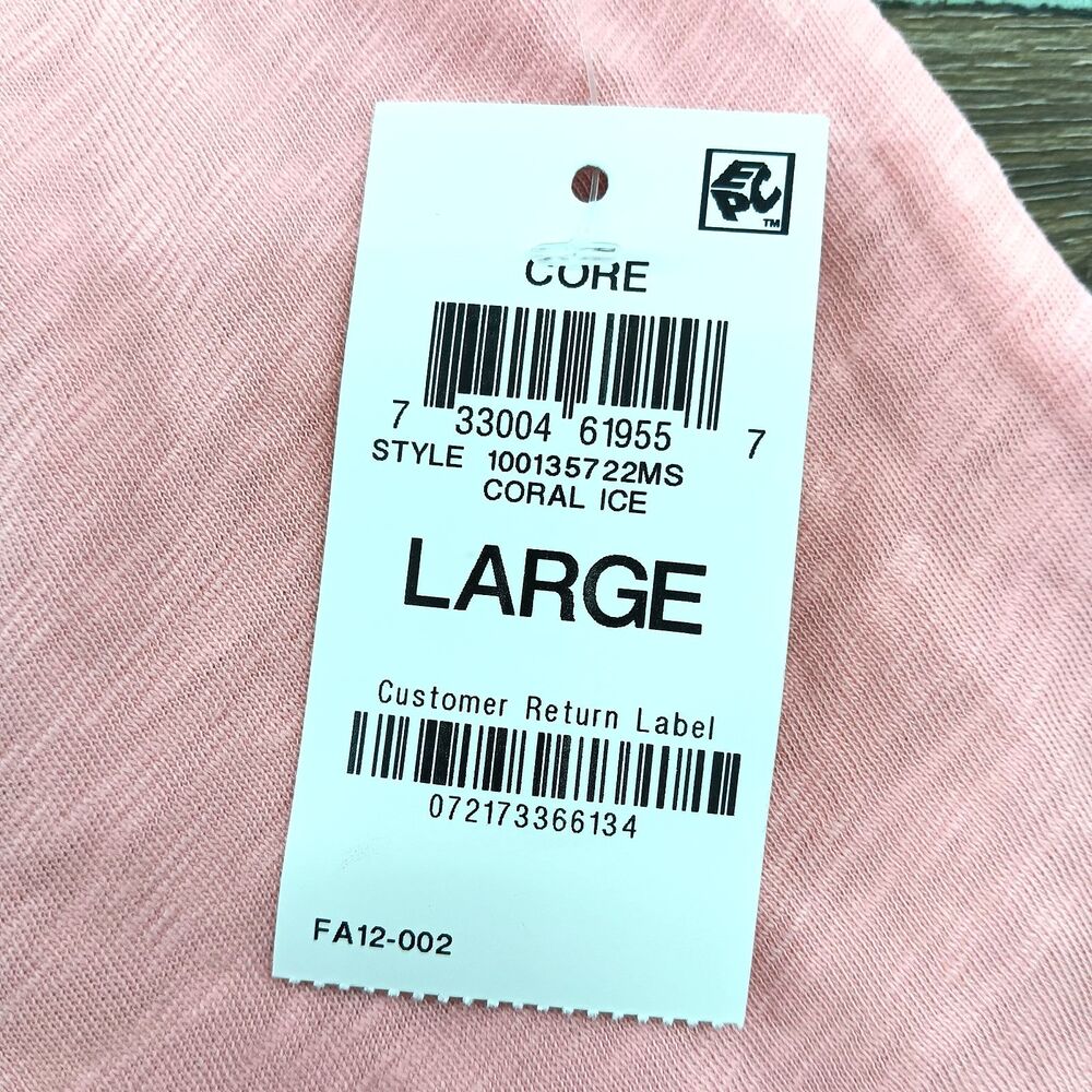 Karen Scott Shirt Women Large Coral Long Sleeve Collared Split V Neck Casual Top - Picture 8 of 8